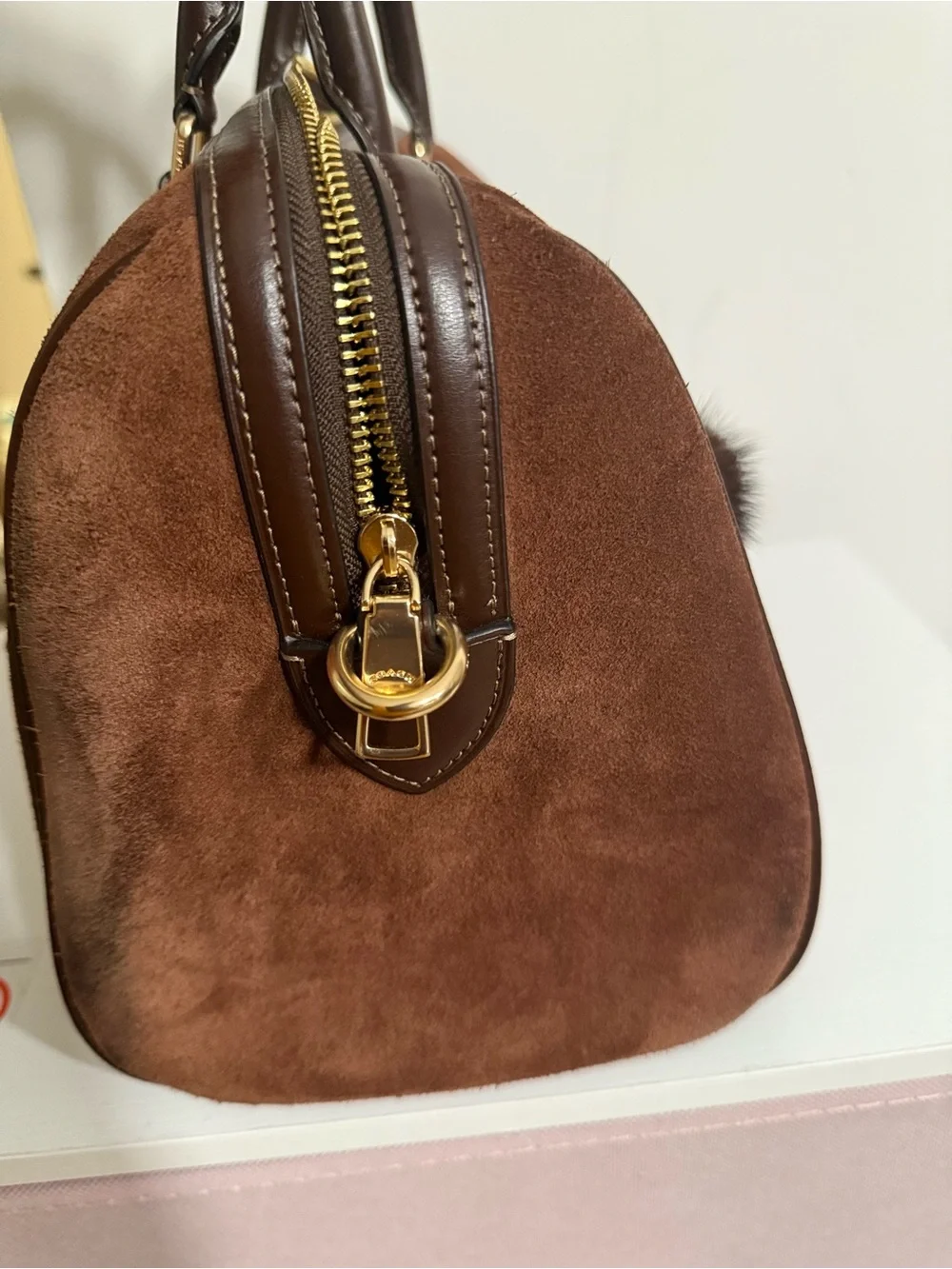 Coach suede satchel